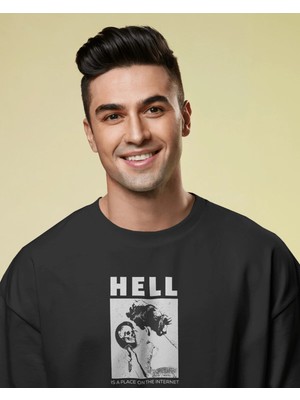 Buzagi Unisex Oversize Tişört Hell Siyah