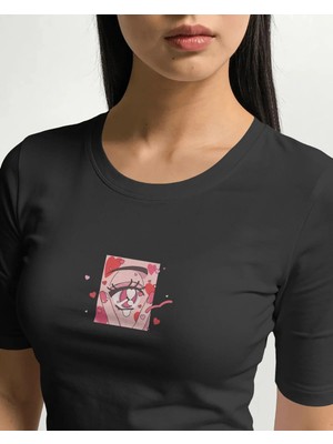 Buzagi Unisex Tişört Eye Love Siyah