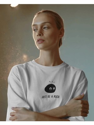 Buzagi Unisex Oversize Tişört Everything Everywhere All At Once Beyaz