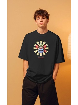 Buzagi Unisex Oversize Tişört Mr Krabs Spongebob Squarepants