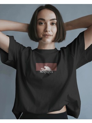Buzagi Unisex Oversize Tişört Nosferatu Siyah