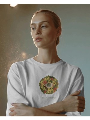 Buzagi Unisex Oversize Tişört Midsommar Beyaz
