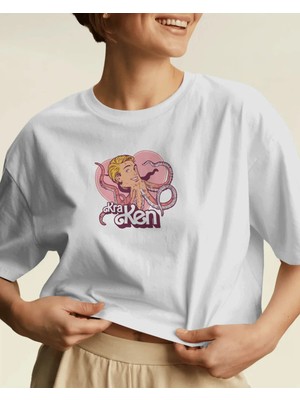 Buzagi Unisex Tişört Kraken Beyaz