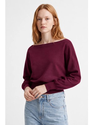 Hakke Kayık Yaka Yarasa Kol Oversize BLUZ