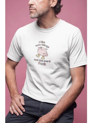 Buzagi Unisex Tişört Word F** Beyaz