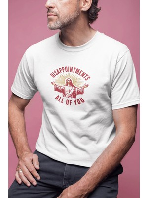 Buzagi Unisex Tişört Disappointments Beyaz