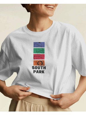 Buzagi Unisex Tişört South Park Beyaz