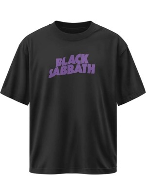 Buzagi Unisex Oversize Tişört Black Sabbath Siyah