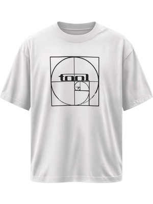 Buzagi Unisex Oversize Tişört Tool Beyaz