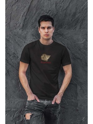 Buzagi Unisex Tişört Kedi Siyah