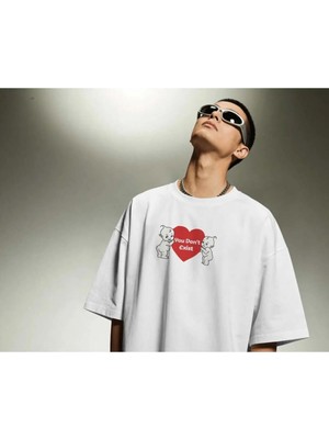 Buzagi Unisex Tişört You Don't Exist Beyaz