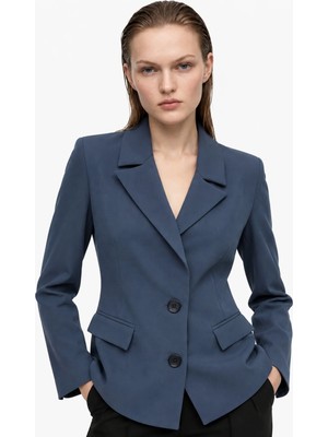 Hakke Bele Oturan Dokuma Blazer CEKET