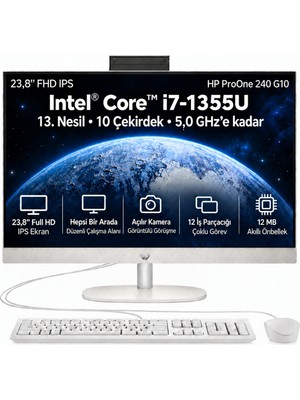 Hp Proone 240 G10 D36C4ET S3 Intel® Core™ I7-1355U 16GB 512GB SSD 23.8" Fhd Windows 11 Pro All In One