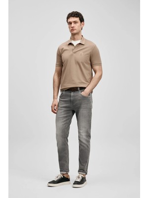 Lufian Lufıan Tony Smart Erkek Slim Fit Esnek Jean Kot Pantolon Açık Gri