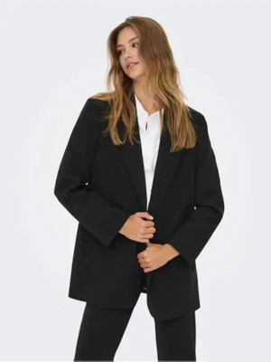 Only Onllana-Berry Kadın Regular Fit Leopar Astarlı Blazer Ceket Siyah
