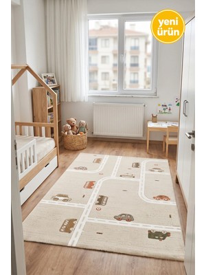 Serenza Living Serenza Home Living Tiny Tales 0A415A Yumuşak Dokulu Çocuk Odası Halısı 120 x 120 cm