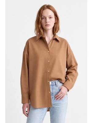 Hakke Kadın Oversize Gömlek