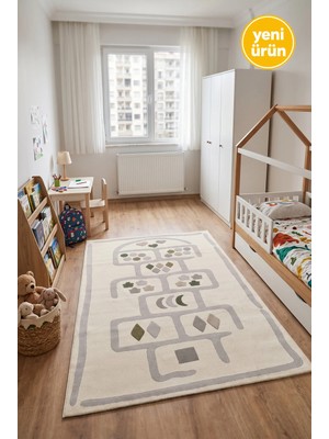 Serenza Living Serenza Home Living Tiny Tales 0A419A Yumuşak Dokulu Çocuk Odası Halısı 120 x 120 cm