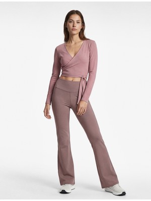 Koton Slim Fit Yüksek Bel Dikiş Detaylı Ispanyol Paça Spor Tayt