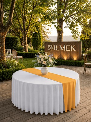 İlmek Hardal Sarısı Premium Runner - Restoran, Otel, Düğün Salonu ve Organizasyonlar için