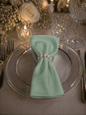 İlmek 45X45CM Açık Mint Kumaş Peçete - Restoran, Otel, Düğün Salonu ve Organizasyonlar için