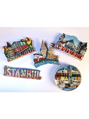 Nev Istanbul Temalı Polyester Magnet (5'li Paket )