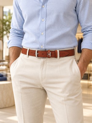 Pierre Cardin Hakiki Deri Taba Erkek Kemer – Jean ve Günlük Kullanım