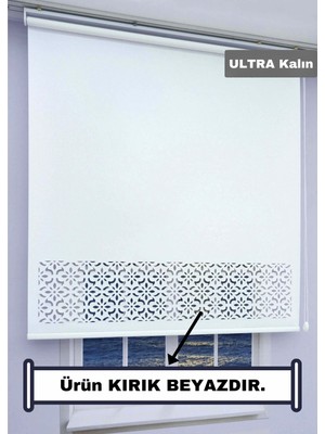 Esdeh LAZER STOR Perde - ULTRA KALIN Stor Kumaşı- Osmanlı Desen - Alüminyum Aksam