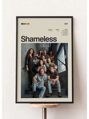 Pena Tablo Shameless Retro Dizi Posteri Siyah Çerçeveli Tablo - Dizi Posterleri, Dizi Tabloları