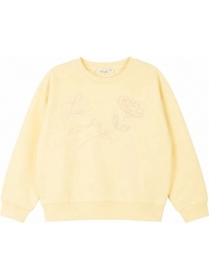 Nk Kids Kız Çocuk 4-8 Yaş Çiçek Motifli Sweatshirt Sarı