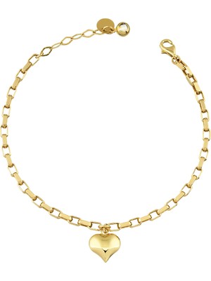 Debora Jewelry 14 Ayar Altın Kalpli Bileklik