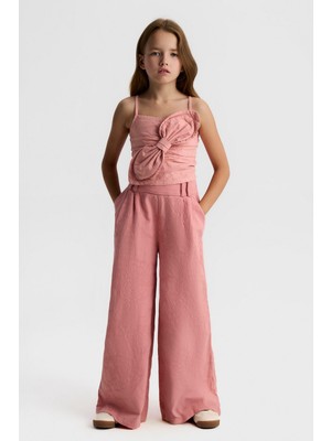 Nk Kids Kız Çocuk 8-14 Yaş Fiyonk Detaylı Ip Askılı Crop Gülkurusu