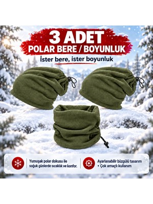 Moda Nokta 3 Adet Bere Boyunluk Polar
