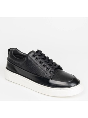 Fosco Hakiki Deri Sneaker Erkek Ayakkabı Siyah 3295 300 903