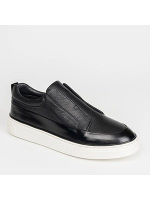 Fosco Hakiki Deri Sneaker Erkek Ayakkabı Siyah 3288 300 903