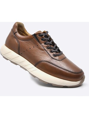 Fosco Hakiki Deri Sneaker Erkek Ayakkabı Taba 3218 686
