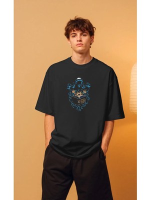 Buzagi Unisex Oversize Tişört Kurabiye Canavarı