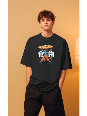 Buzagi Unisex Oversize Tişört Kurabiye Canavarı