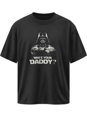 Buzagi Unisex Oversize Tişört Star Wars Siyah