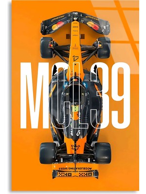 Steelartdec Mclaren MCL39 Poster F1 Cam Tablo – Formula 1 Duvar Dekoru