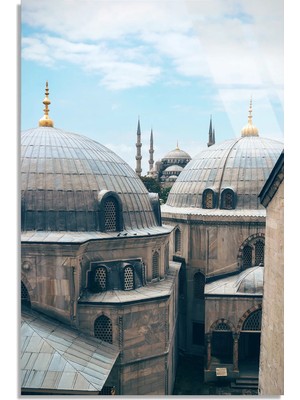 Steelartdec Istanbul Cami Kubbeleri Cam Tablo