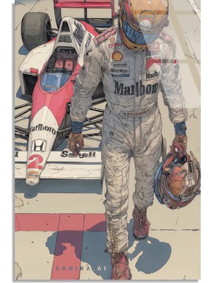 Steelartdec Formula 1 Pilot Araba Cam Tablo