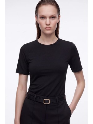 Hakke Kadın Arkadan Ayarlanabilir Bağcıklı T-Shirt