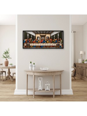 Steelartdec Vitray Son Akşam Yemeği Metal Tablo