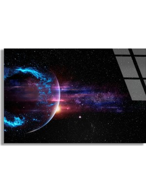 Steelartdec Gezegen ve Galaksi Cam Tablo