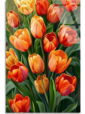 Steelartdec Laleler Cam Tablo