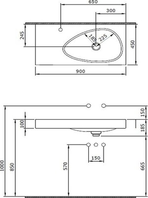 Bocchı Bocchi Etna Etajerli Lavabo 90 cm Buz Mavisi - 1115-029-0126