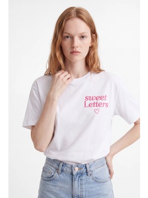 Hakke Sweet Letters Yazılı Salaş Kalıp Tshirt