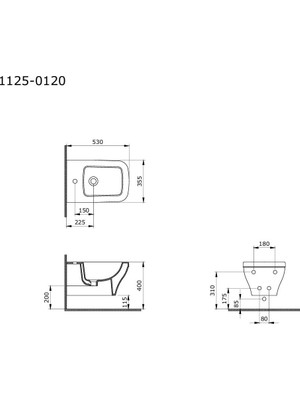Bocchı Bocchi Scala Arch Asma Bide Beyaz - 1125-001-0120