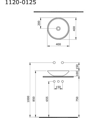 Bocchı Bocchi Venezia Çanak Lavabo Gümüş - 1120-401-0125